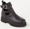 Bronx Groov Y Cut Out enkellaarsje van leer online kopen