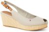 Tommy Hilfiger Beige Espadrilles Iconic Elba Sling Back Wedge online kopen