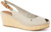 Tommy Hilfiger Beige Espadrilles Iconic Elba Sling Back Wedge online kopen