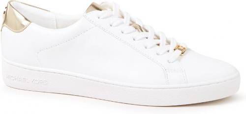 Michael Kors Irving Lace Up leren sneakers wit/goud - Damesschoenen.nl
