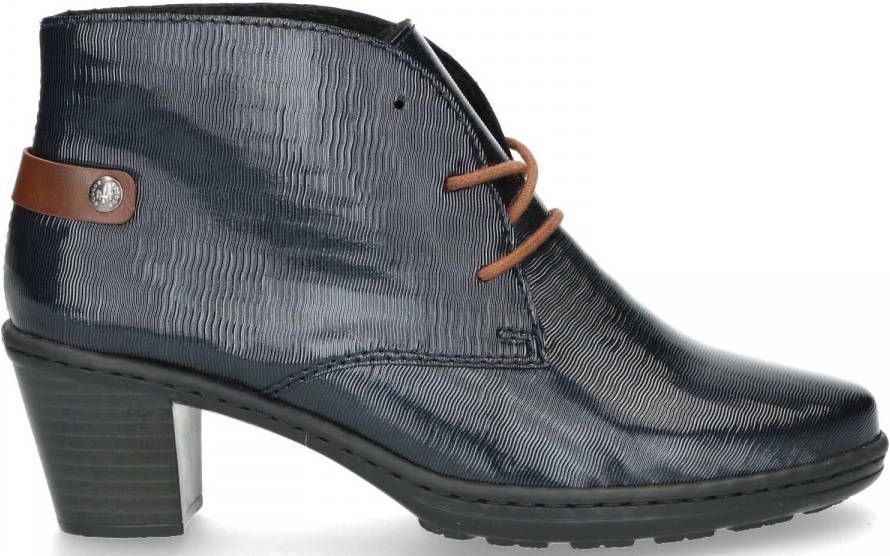 Rieker Veterboot Dames Blauw/Metallic - Damesschoenen.nl