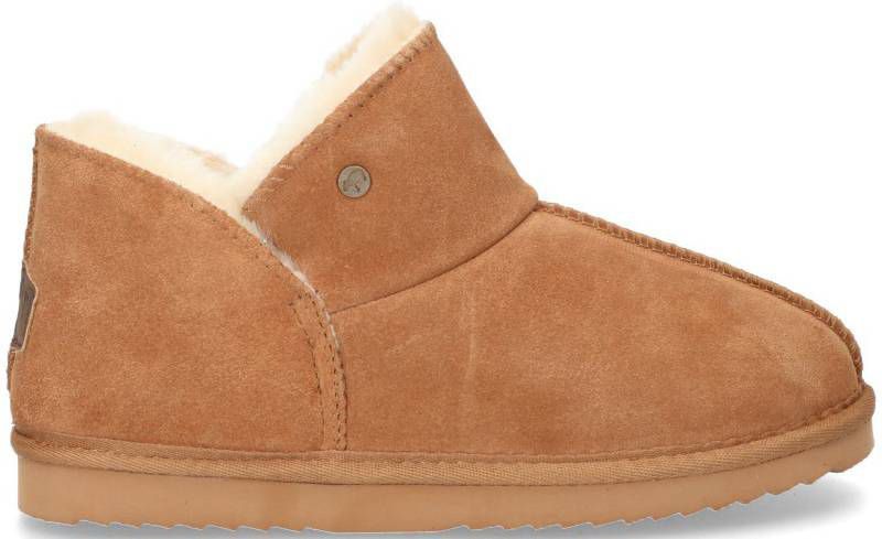 Warmbat Willow Kids Suede Cognac Pantoffel , Bruin, Heren - Damesschoenen.nl