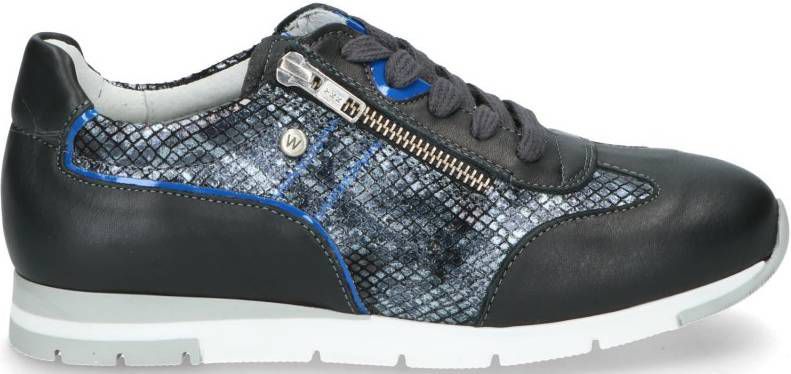 Wolky Yell XW Sneaker Dames Blauw/Multi/Zwart - Damesschoenen.nl