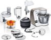 BOSCH Keukenmachine MUM5XW40 MUM5 geïntegreerde weegschaal, professionele patisserieset, continu rasp en snijapparaat, 4 raspschijven, vleesmolen, citruspers, wit/champagne online kopen