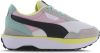Puma Cruise Rider Dames Schoenen Black Leer, Textil online kopen