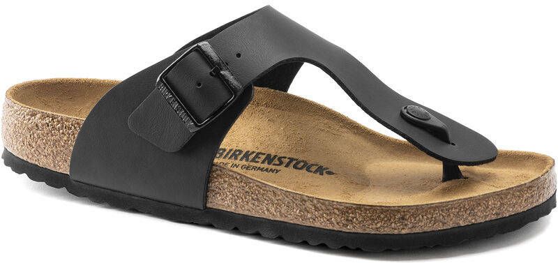 oogst Post impressionisme sociaal Birkenstock Slippers Ramses regular Birko Flor Zwart - Damesschoenen.nl