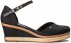 Tommy Hilfiger Zwarte Sandalen Basic Closed Toe Mid Wedge online kopen