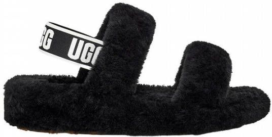 Ugg Oh Yeah Slide Dames Slippers en Sandalen Black Leer online kopen