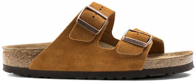 Birkenstock Arizona Soft Footbed Suede Leather Sandals , Bruin, Heren -  Damesschoenen.nl