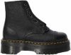 Dr Martens Anfibio Dr. Martens Sinclair in pelle nera martellata con maxi suola online kopen