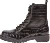 GUESS Talisi veterboots crocoprint zwart online kopen