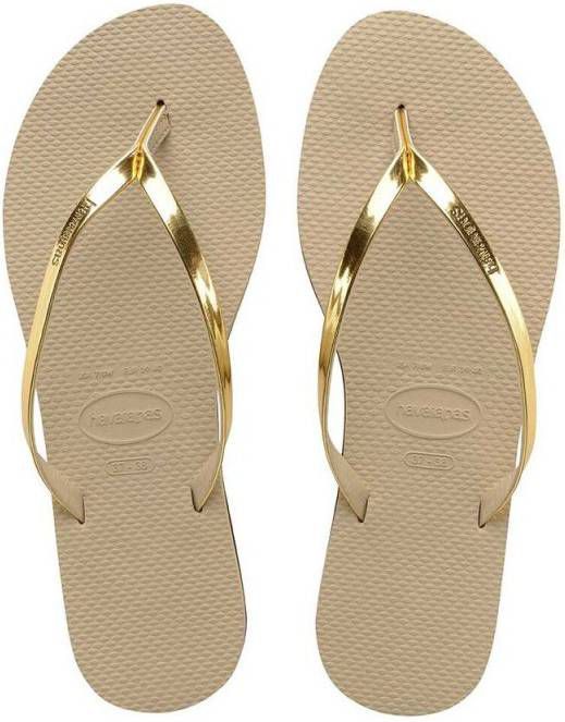 Havaianas Slippers Flip Flops You Metallic Beige - Damesschoenen.nl
