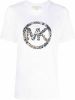Michael Kors T shirts FLR Circle Logo Tee Wit online kopen