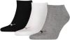 PUMA Enkelsokken Sneakers Plain 3 Pak Zwart/Wit/Grijs online kopen