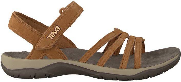 Teva Elzada Leather Sandaal Dames Bruin - Damesschoenen.nl