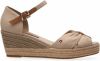 Tommy Hilfiger Beige Espadrilles Basic Open Toe Mid Wedge online kopen