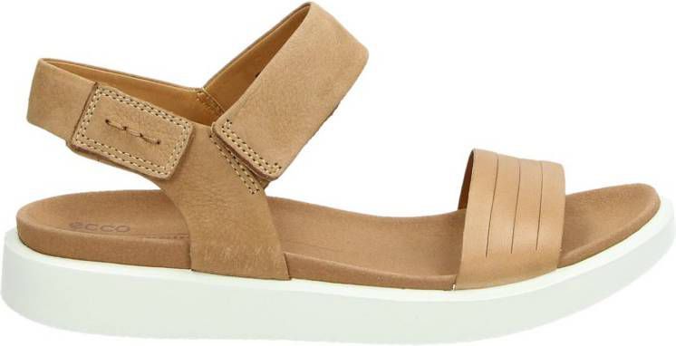 Ecco Flowt nubuck sandalen bruin - Damesschoenen.nl