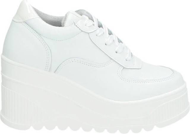 Nelson Yassie platform sneakers wit - Damesschoenen.nl