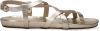 Fred de la Bretoniere Sandalen Sandal With Covered Footbed Nat Dyed Smooth Leather Goudkleurig online kopen