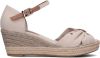 Tommy Hilfiger Beige Espadrilles Basic Open Toe Mid Wedge online kopen