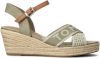 Tommy Hilfiger Groene Sandalen Tommy Webbing Low Wedge online kopen