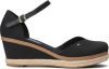 Tommy Hilfiger Zwarte Sandalen Basic Closed Toe Mid Wedge online kopen