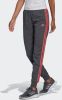 Adidas essentials french terry 3 stripes joggingbroek grijs/roze dames online kopen
