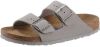Birkenstock Arizona Soft Footbed Nubuck Leather Sandals , Grijs, Dames online kopen