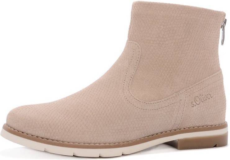 S.Oliver dames enkellaarsjes Beige - Damesschoenen.nl
