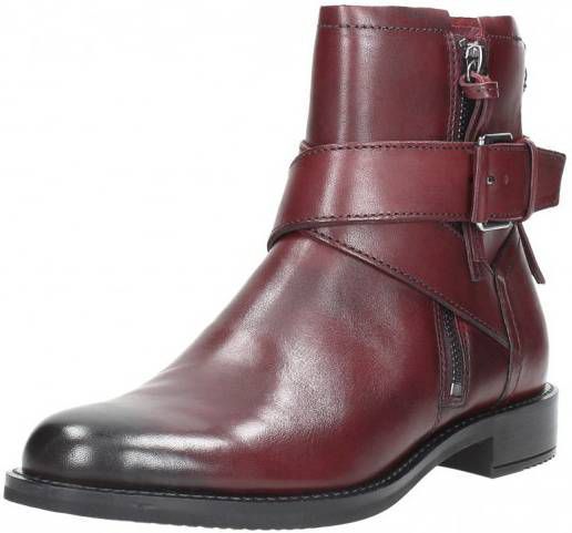 Bordeaux Rode Ecco Enkellaarsjes Shape 25 - Damesschoenen.nl