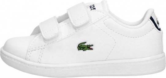 Lacoste Carnaby Evo BL 1 SUI sneakers wit/donkerblauw - Damesschoenen.nl
