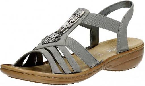 Rieker comfortabele dames sandalen Licht grijs - Damesschoenen.nl