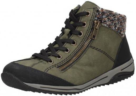 Rieker Dames Veterschoenen Groen - Damesschoenen.nl