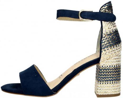 Déstockage \u003e tamaris dames sandalen blauw -