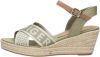 Tommy Hilfiger Groene Sandalen Tommy Webbing Low Wedge online kopen