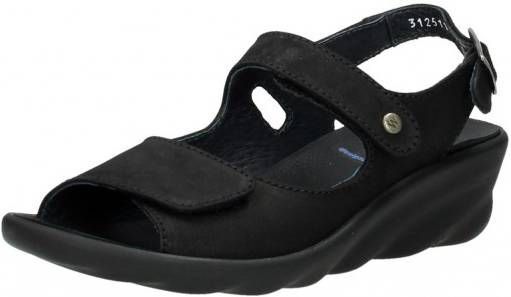 Sandalen Wolky 03125 Scala 11000 zwart nubuck - Damesschoenen.nl