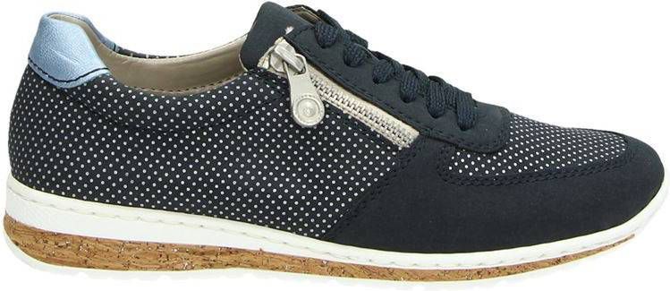 Rieker lage sneakers blauw - Damesschoenen.nl