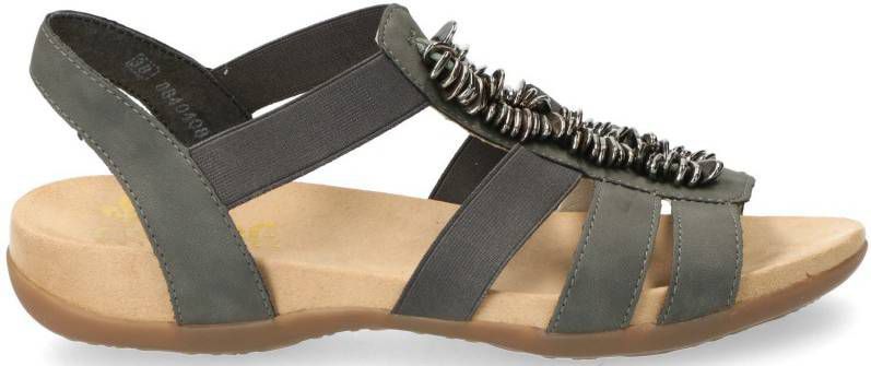 Rieker comfortabele dames sandalen Donkergrijs - Damesschoenen.nl