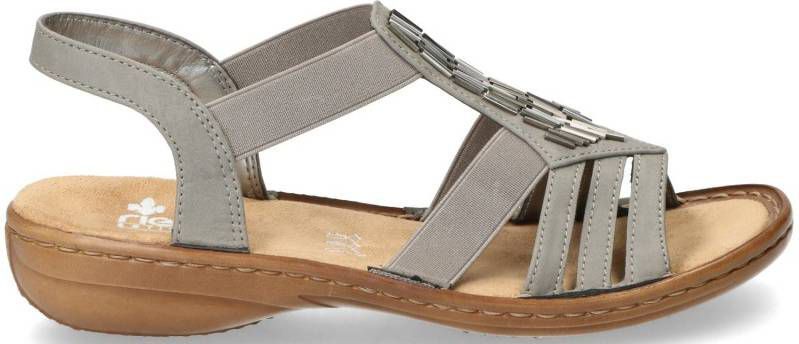 Rieker comfortabele dames sandalen Licht grijs - Damesschoenen.nl