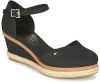 Tommy Hilfiger Zwarte Sandalen Basic Closed Toe Mid Wedge online kopen