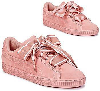 puma basket heart satin