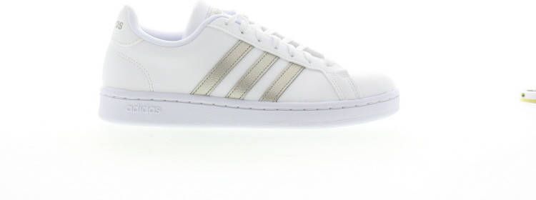 Witte adidas Sneakers Grand Court Zilveren Strepen - Damesschoenen.nl