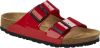 Birkenstock Arizona Birko Flor Sliders , Rood, Dames online kopen