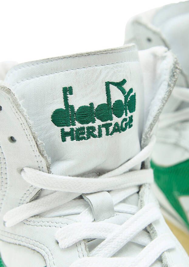 Diadora Heritage Mi Basket Used White Green Sneakers online kopen