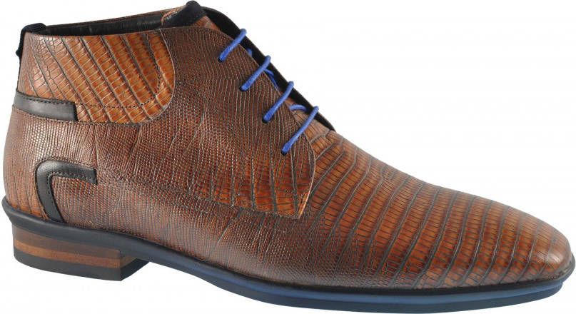 Floris van bommel SFM 50059 23 01 Cognac Lizzard H Wijdte Boots -  Damesschoenen.nl