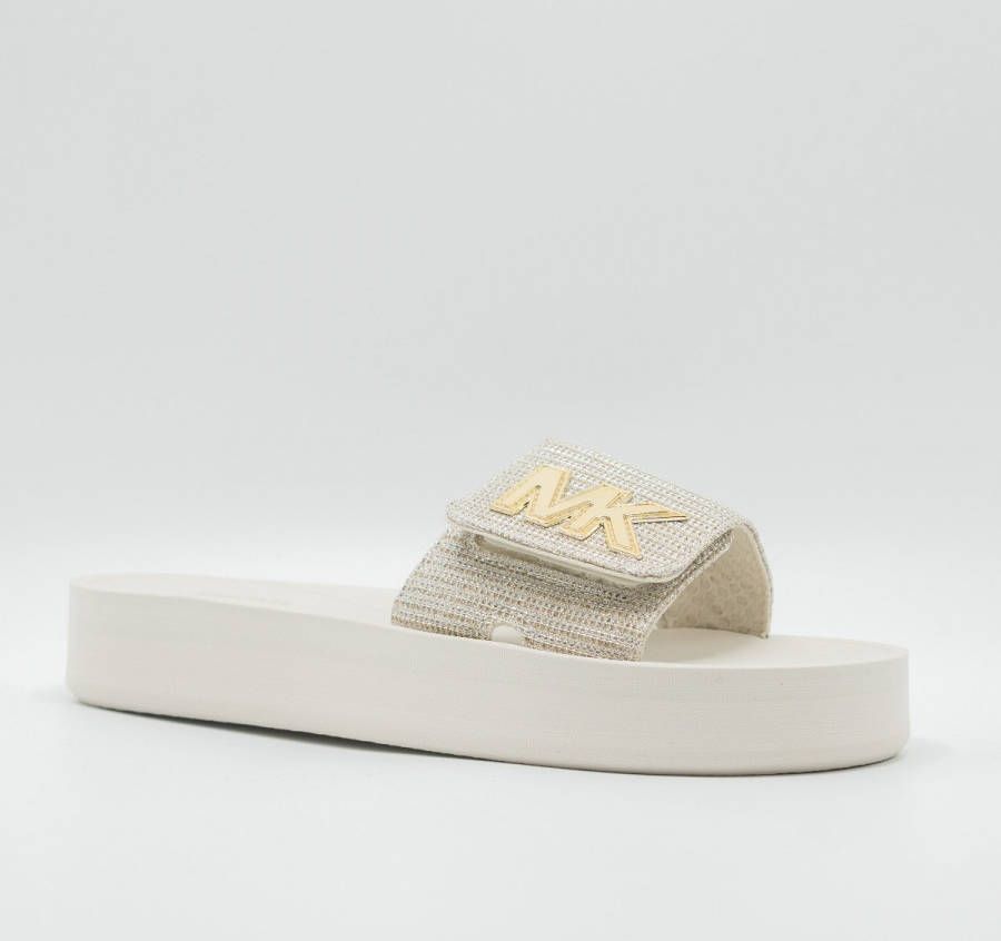 Michael Kors Women's Shoes Slippers Plat Slide 40S1Mkfa1D , Grijs, Dames online kopen
