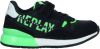 REPLAY Shoot Jr Elastic suède sneakers zwart/groen online kopen