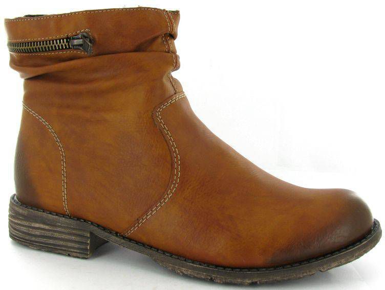 Rieker Enkellaars Dames Bruin/Cognac - Damesschoenen.nl