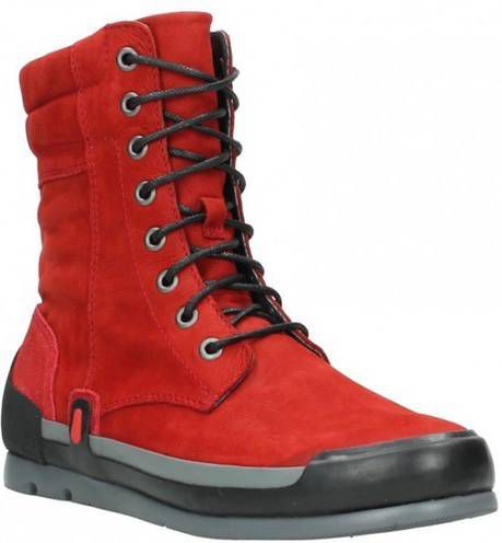 Hoge Sneakers Wolky 02775 Adams 13505 rood nubuck - Damesschoenen.nl