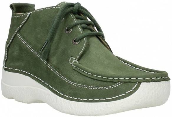 Hoge Sneakers Wolky 06200 Roll Moc 11720 mosgroen nubuck - Damesschoenen.nl